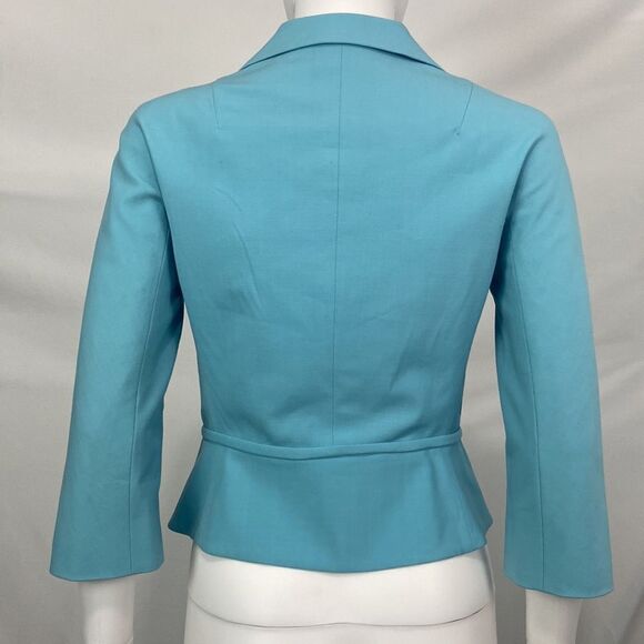 Moschino Blue w Beaded Buttons Belt Jacket - Picture 11 of 13